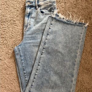 Frayed Hem Light Blue Women's Jeans